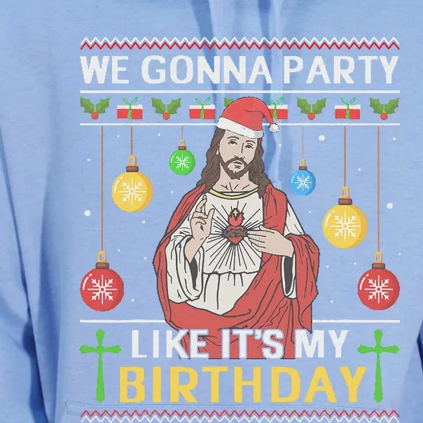 We Gonna Party Like It's My Birthday Jesus Sweater Christmas Unisex Surf Hoodie