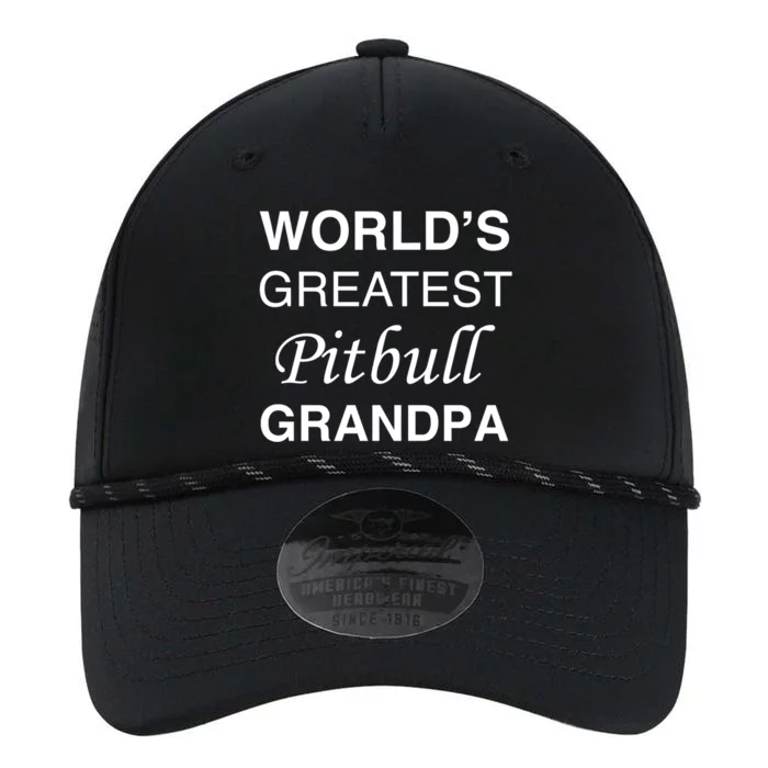 Worlds Greatest Pitbull Grandpa Dog Dad Gift Performance The Dyno Cap