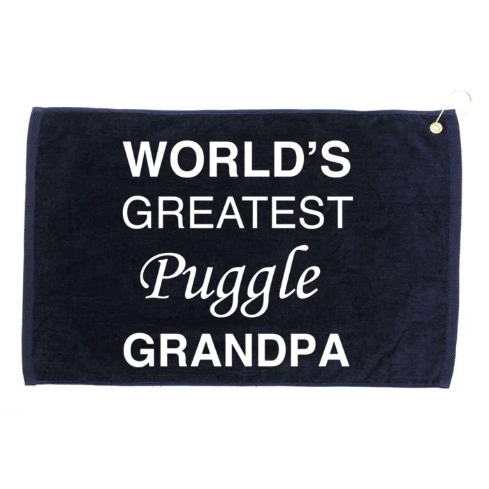 Worlds Greatest Puggle Grandpa Dog Dad Gift Grommeted Golf Towel