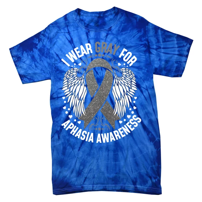 Wear Gray Phasia Awareness Month Gift Tie-Dye T-Shirt