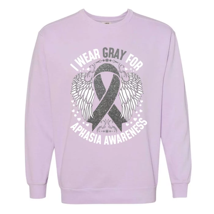 Wear Gray Phasia Awareness Month Gift Garment-Dyed Sweatshirt