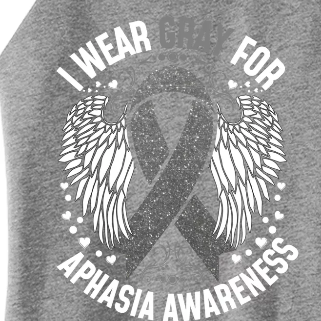 Wear Gray Phasia Awareness Month Gift Women’s Perfect Tri Rocker Tank