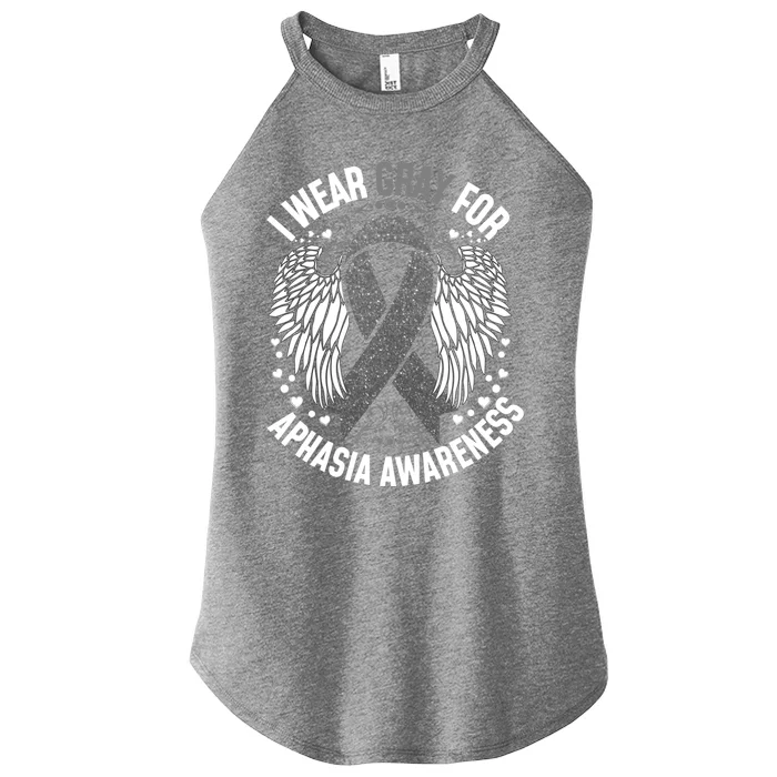 Wear Gray Phasia Awareness Month Gift Women’s Perfect Tri Rocker Tank