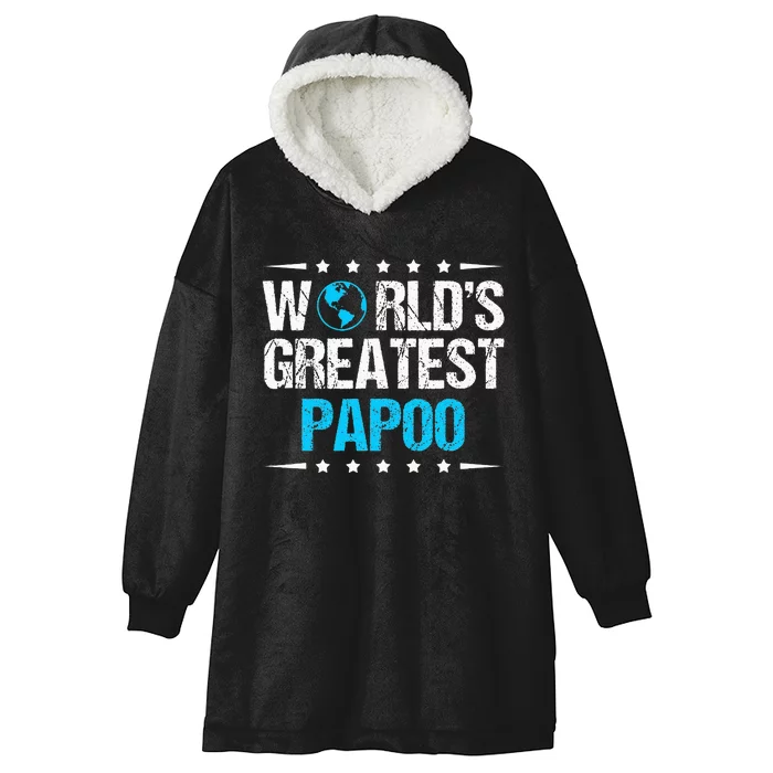 Worlds Greatest Papoo Hooded Wearable Blanket