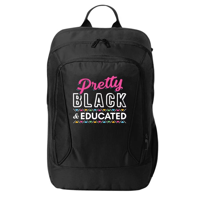 Women Gift Pretty Black And Educated Black African American City Backpack