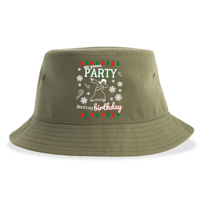 We Gonna Party Like Its My Birthday Jesus Dancing Christmas Gift Sustainable Bucket Hat