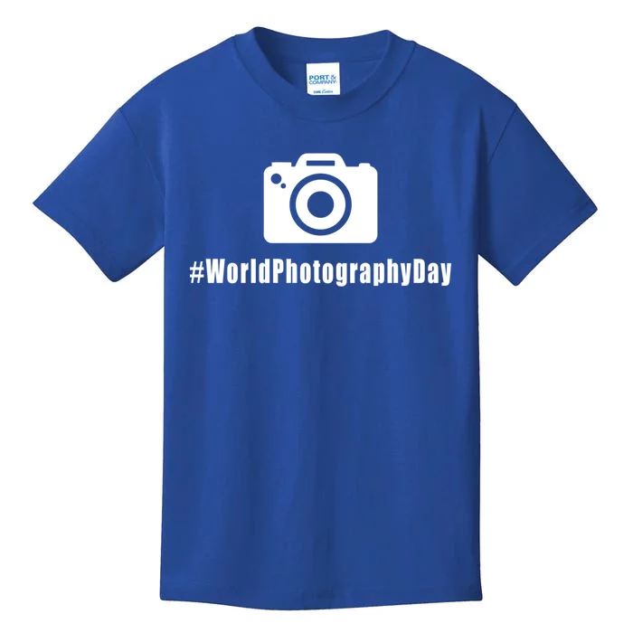 #Worldphotographyday Gift Photographer Gift Kids T-Shirt