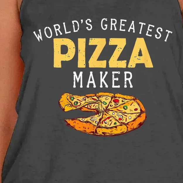 Worlds Greatest Pizza Maker Women's Knotted Racerback Tank