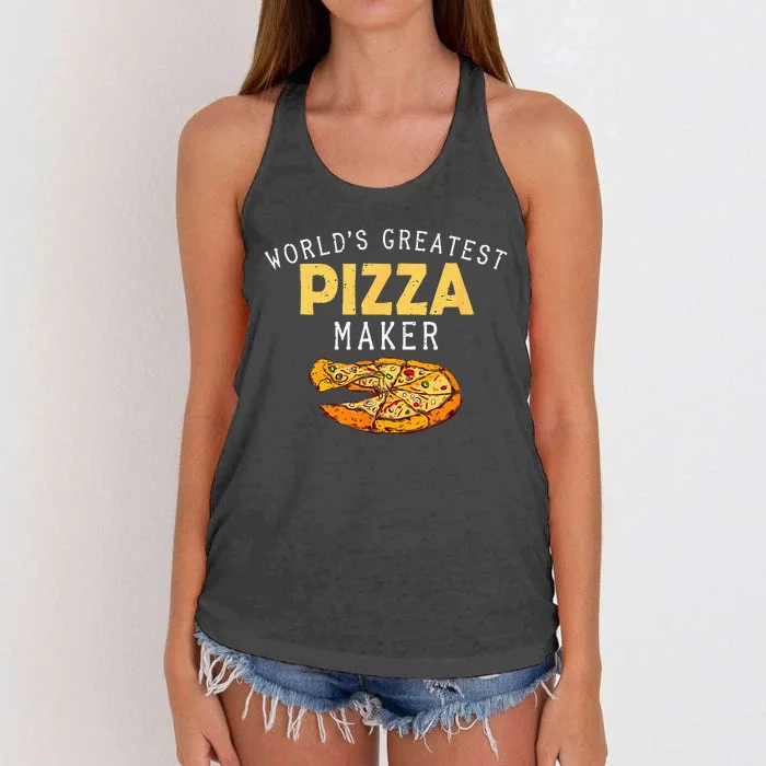 Worlds Greatest Pizza Maker Women's Knotted Racerback Tank