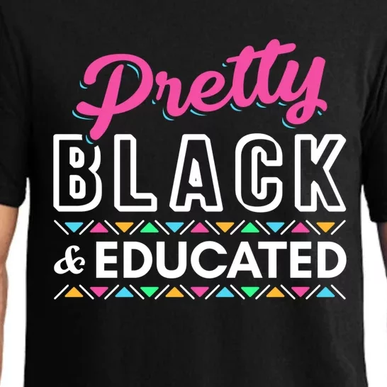 Wo Gift Pretty Black And Educated Black African American Gift Pajama Set