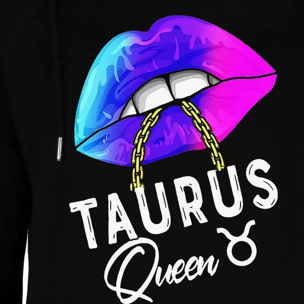 Wo Graduated Purple Blue Taurus Queen May April Zodiac Womens Funnel Neck Pullover Hood