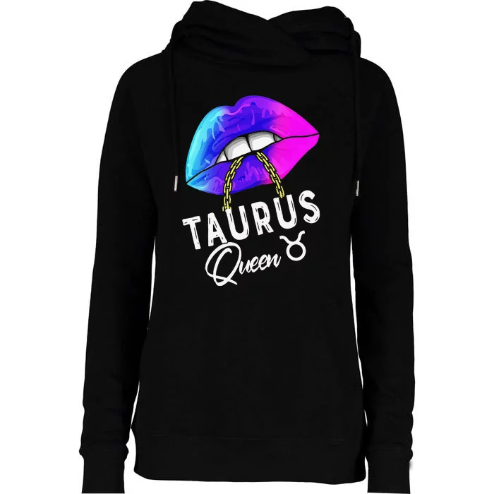 Wo Graduated Purple Blue Taurus Queen May April Zodiac Womens Funnel Neck Pullover Hood