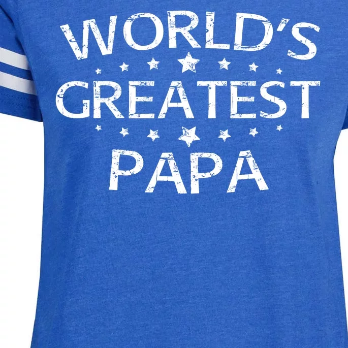 Worlds Greatest Papa Enza Ladies Jersey Football T-Shirt