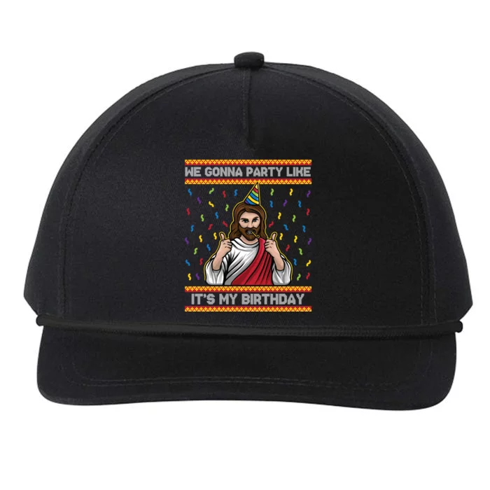 We Gonna Party Like ItS My Birthday Christmas Jesus Lovers Gift Snapback Five-Panel Rope Hat