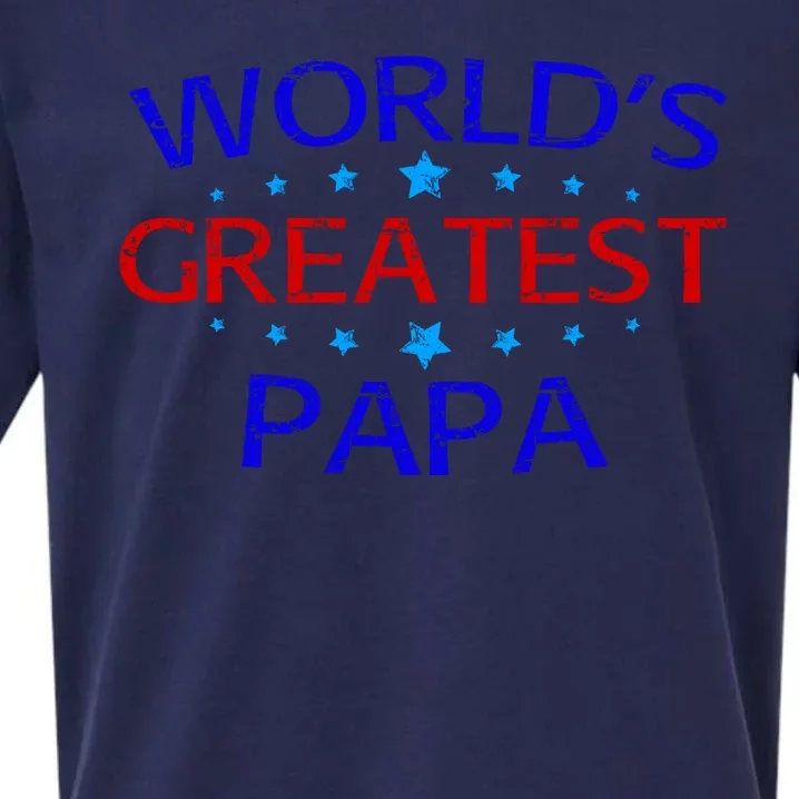 World's Greatest Papa Sueded Cloud Jersey T-Shirt