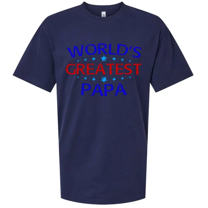 World's Greatest Papa Sueded Cloud Jersey T-Shirt