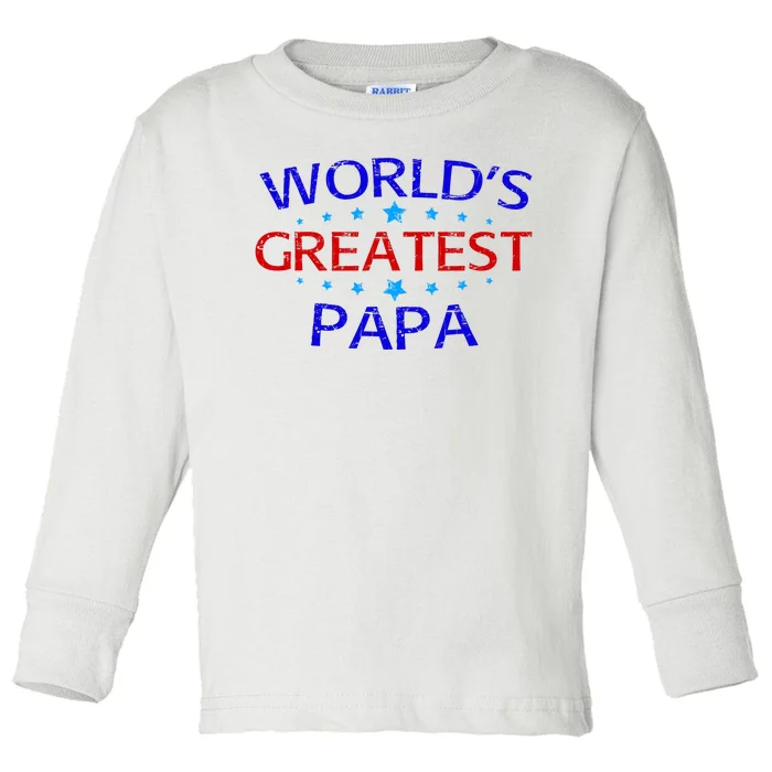 World's Greatest Papa Toddler Long Sleeve Shirt