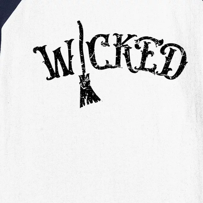 Wicked Graphic Quote Halloween Witchcraft Wiccan Baseball Sleeve Shirt