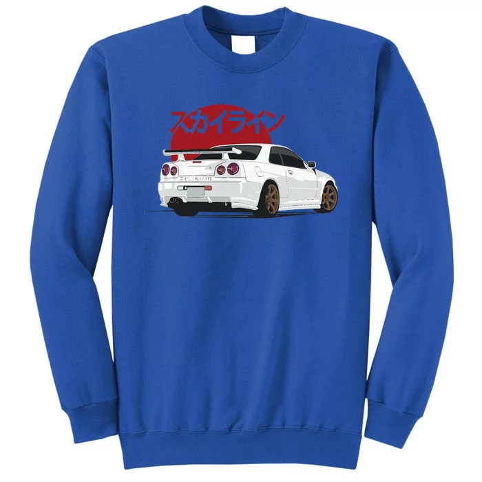 White Gt R 34 Jdm Skyline Sweatshirt