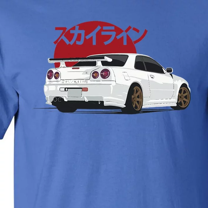 White Gt R 34 Jdm Skyline Tall T-Shirt