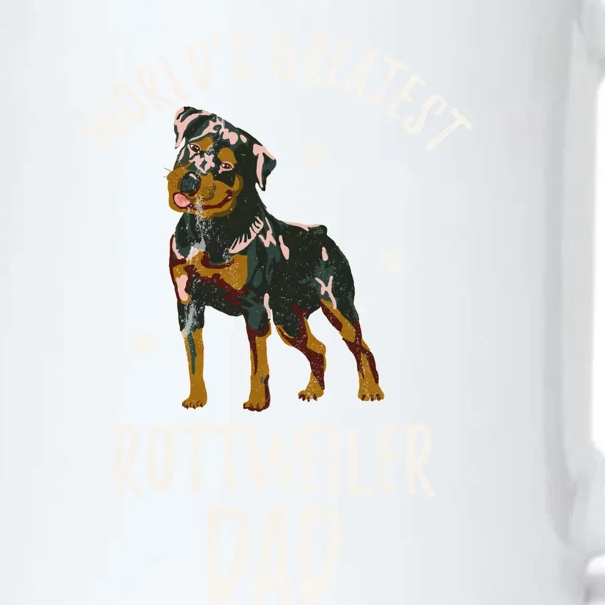 Worlds Greatest Rottweiler Dad Funny Rottie Papa Dog Lover Cute Gift Black Color Changing Mug