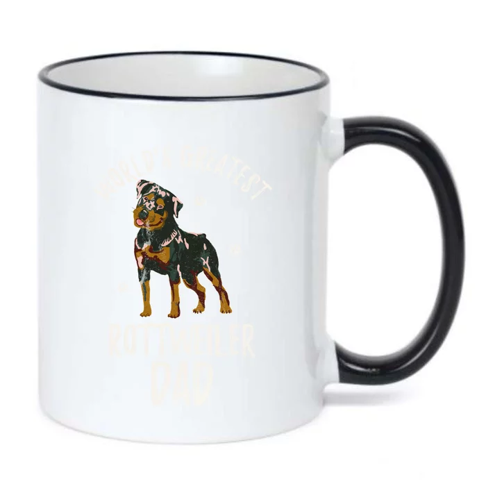 Worlds Greatest Rottweiler Dad Funny Rottie Papa Dog Lover Cute Gift Black Color Changing Mug