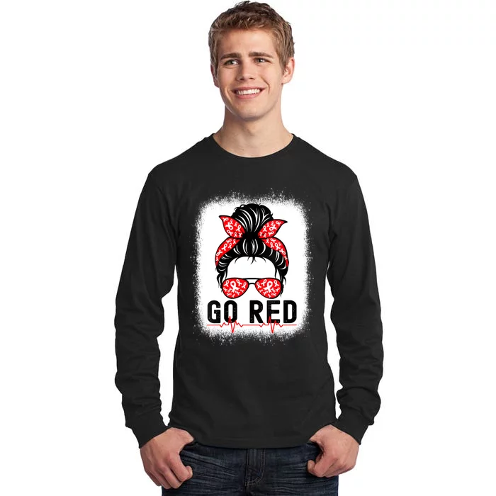 Womens Go Red American Heart Health Month Awareness In February Tall Long Sleeve T-Shirt