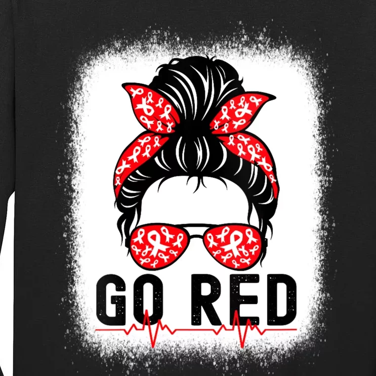 Womens Go Red American Heart Health Month Awareness In February Tall Long Sleeve T-Shirt