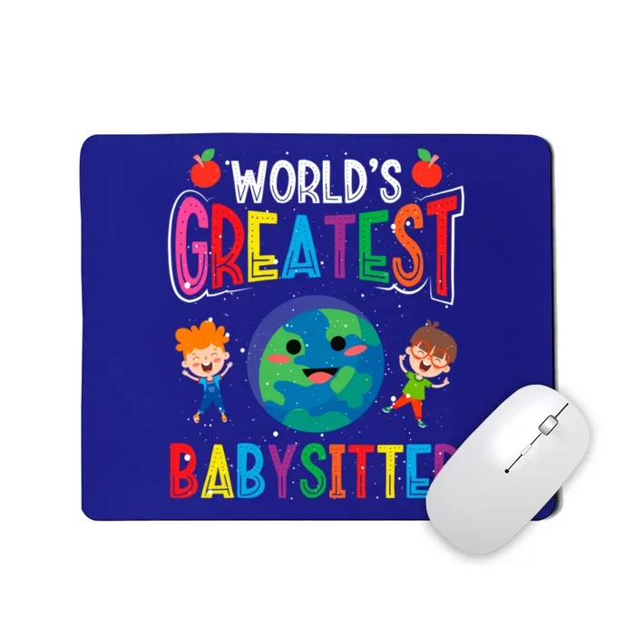 Worlds Greatest Sitter Backprint Sitter Cute Gift Mousepad