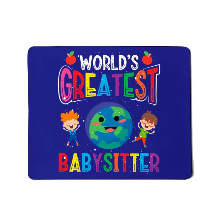 Worlds Greatest Sitter Backprint Sitter Cute Gift Mousepad