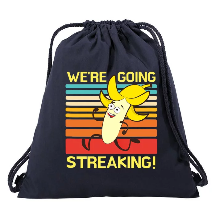 We're Going Streaking Tank Top Drawstring Bag