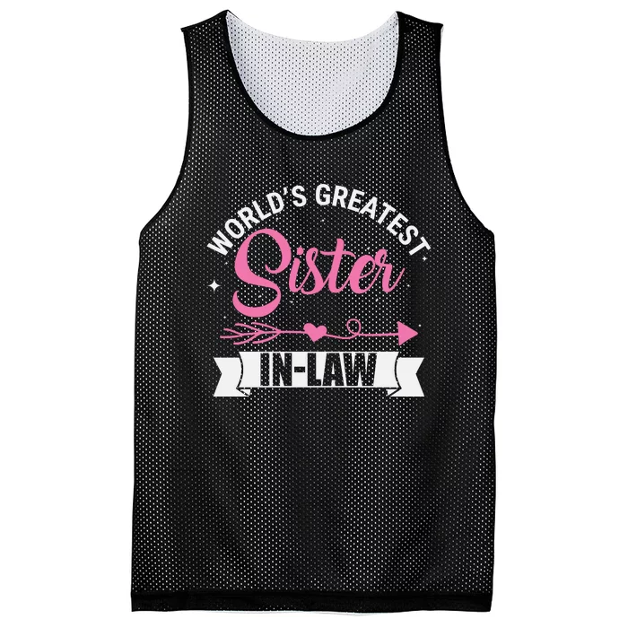 World's Greatest Sisterinlaw From Brotherinlaw Mesh Reversible Basketball Jersey Tank