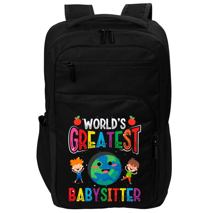 Worlds Greatest Sitter Backprint Sitter Gift Impact Tech Backpack