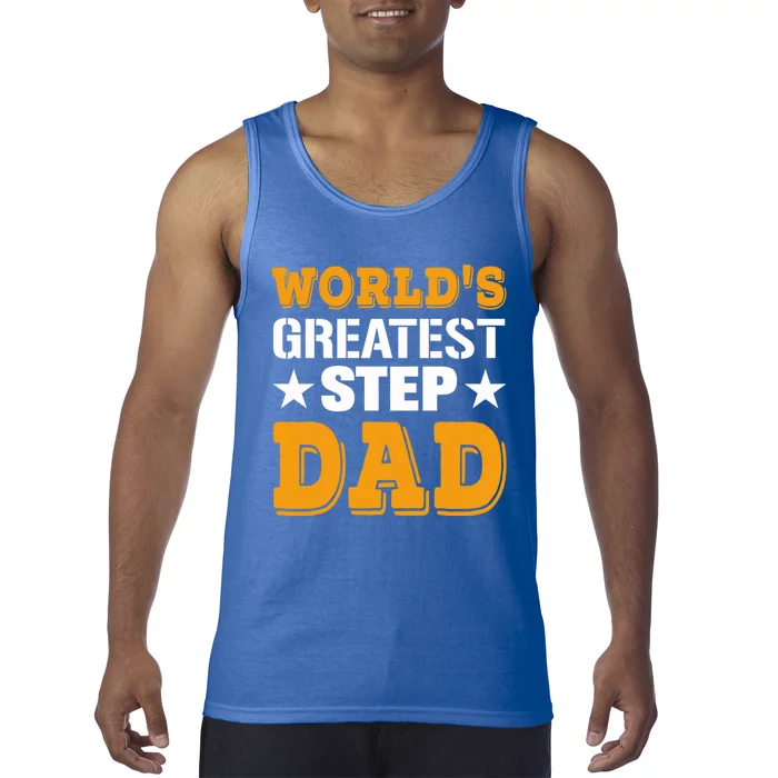 World's Greatest Stepgiftdad Funny Stepfather Gift Tank Top