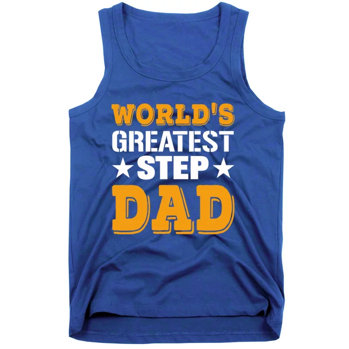 World's Greatest Stepgiftdad Funny Stepfather Gift Tank Top