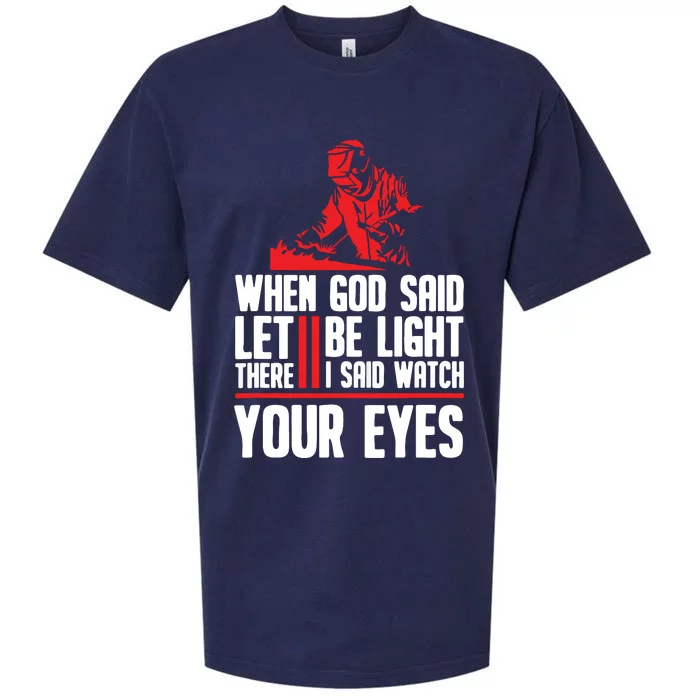 When God Said Let There Be Light I Said Watch Your Eyes Sueded Cloud Jersey T-Shirt