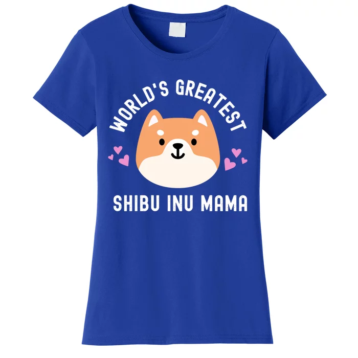 World's Greatest Shiba Inu Mama Cute 'S Dog Mom Funny Gift Women's T-Shirt