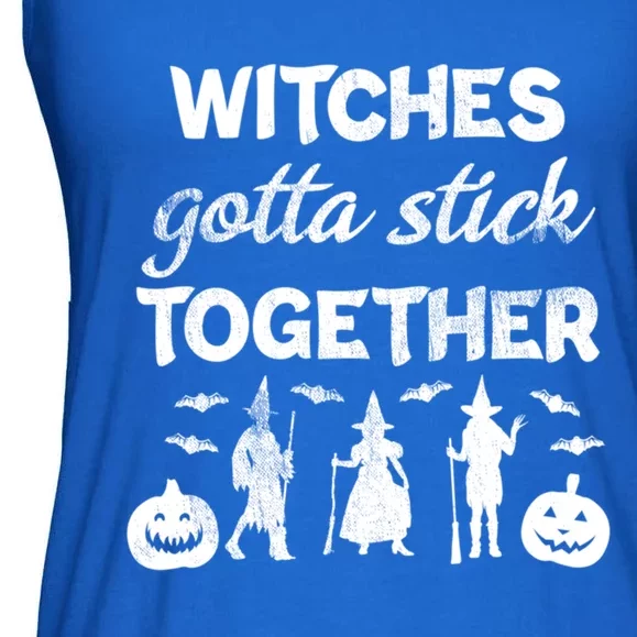 Witches Gotta Stick Together Witchy Halloween Season Gift Ladies Essential Flowy Tank