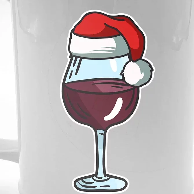 Wine Glass Santa Hat Ing Cool Christmas Funny Gift Front & Back Beer Stein