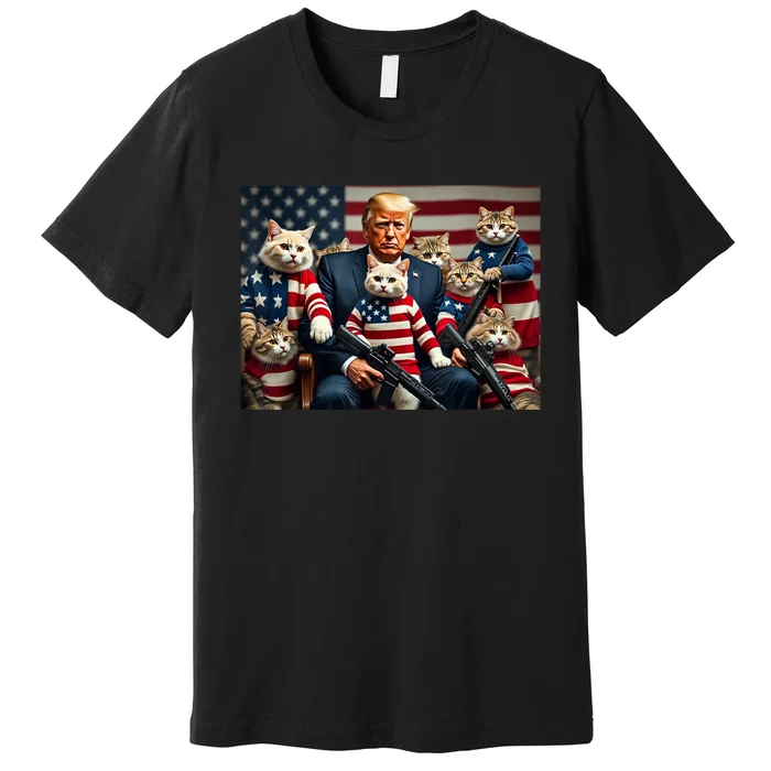 We’Re Gonna Save The Cats Funny Trump Vote 2024 America Premium T-Shirt