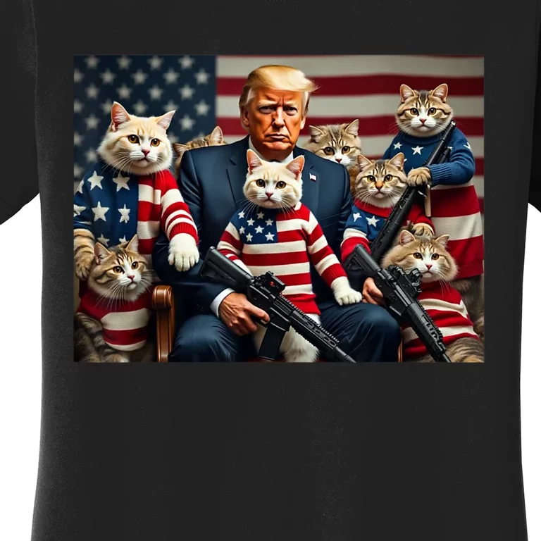 We’Re Gonna Save The Cats Funny Trump Vote 2024 America Women's T-Shirt