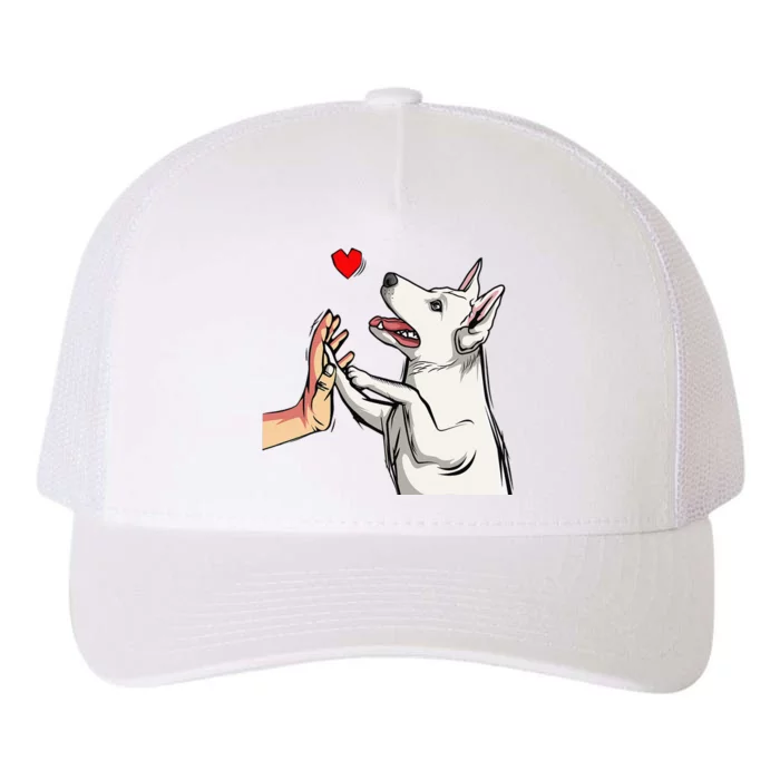 White German Shepherd Love Dog Mom Yupoong Adult 5-Panel Trucker Hat