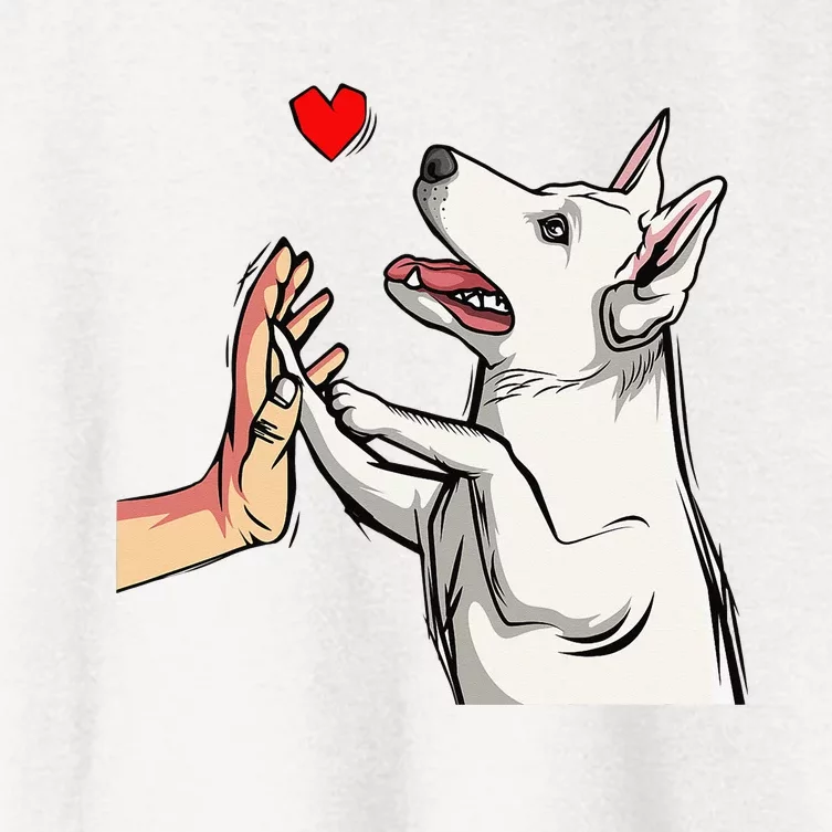 White German Shepherd Love Dog Mom Women's Crop Top Tee