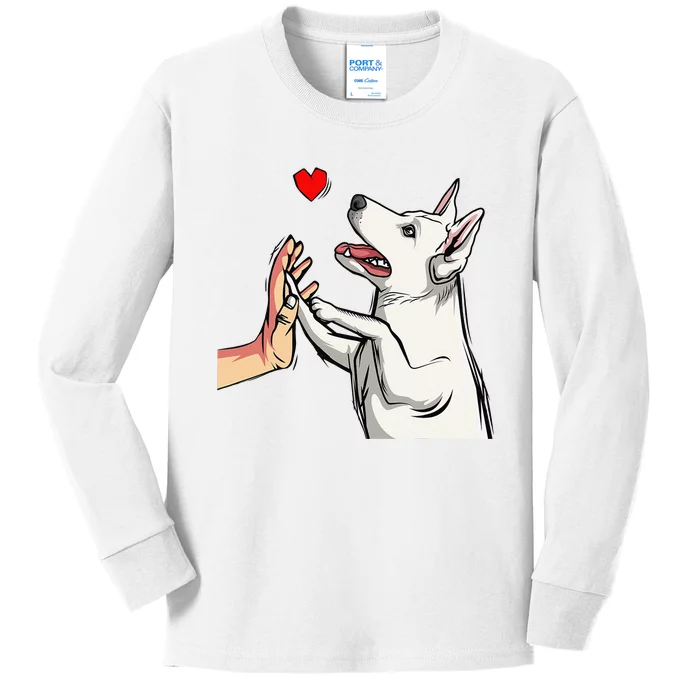 White German Shepherd Love Dog Mom Kids Long Sleeve Shirt