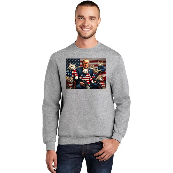 We’Re Gonna Save The Cats Funny Trump Vote 2024 America Tall Sweatshirt