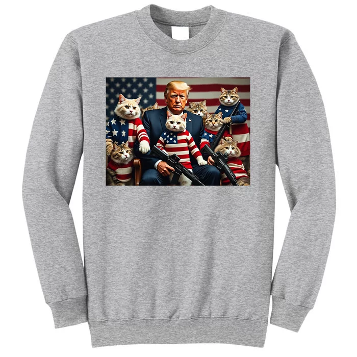 We’Re Gonna Save The Cats Funny Trump Vote 2024 America Tall Sweatshirt