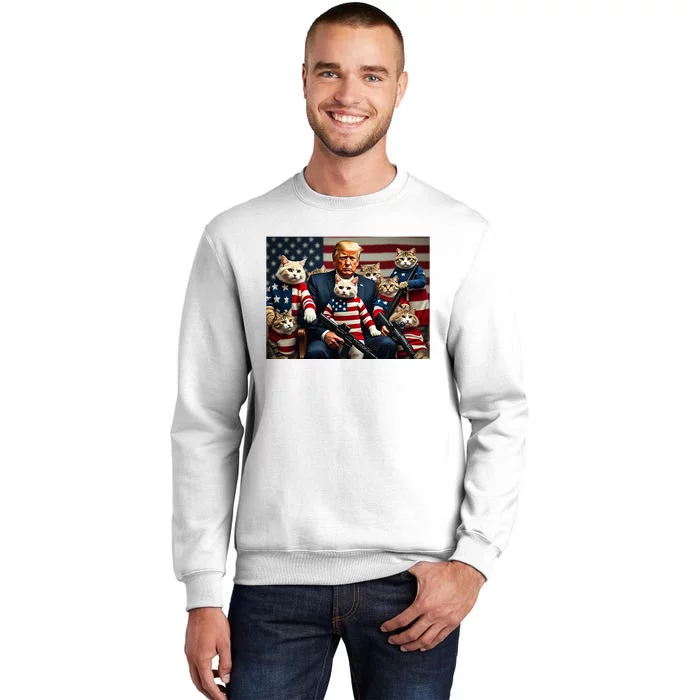 We’Re Gonna Save The Cats Funny Trump Vote 2024 America Sweatshirt