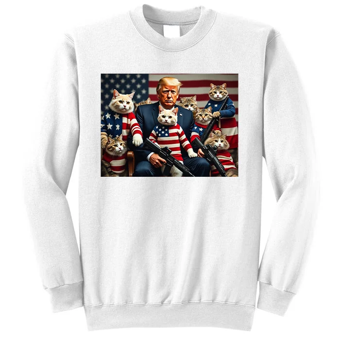 We’Re Gonna Save The Cats Funny Trump Vote 2024 America Sweatshirt