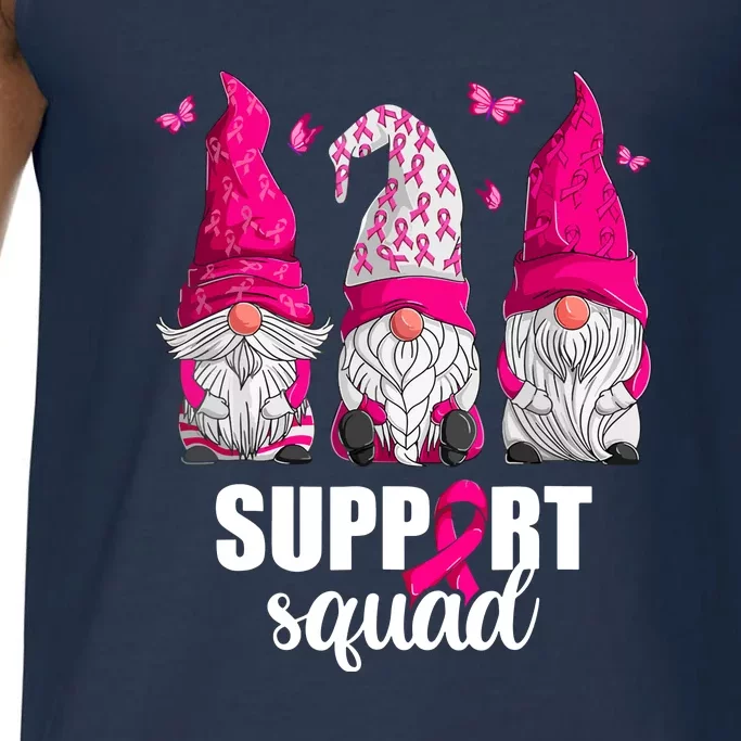 Women Gnomes Support Squad Breast Cancer Awareness Gift Comfort Colors® Tank Top