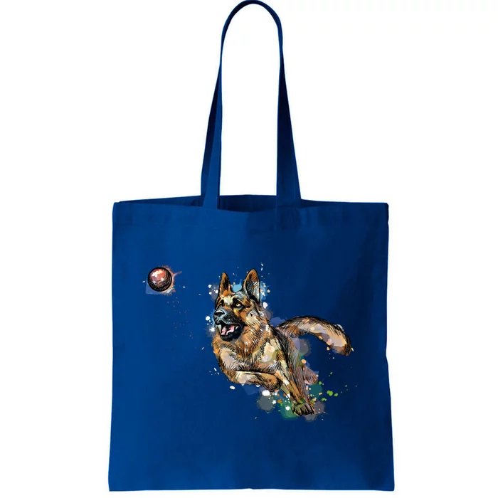 Watercolor Ger Shepherd For Alsatian Dog Owners Meaningful Gift Tote Bag